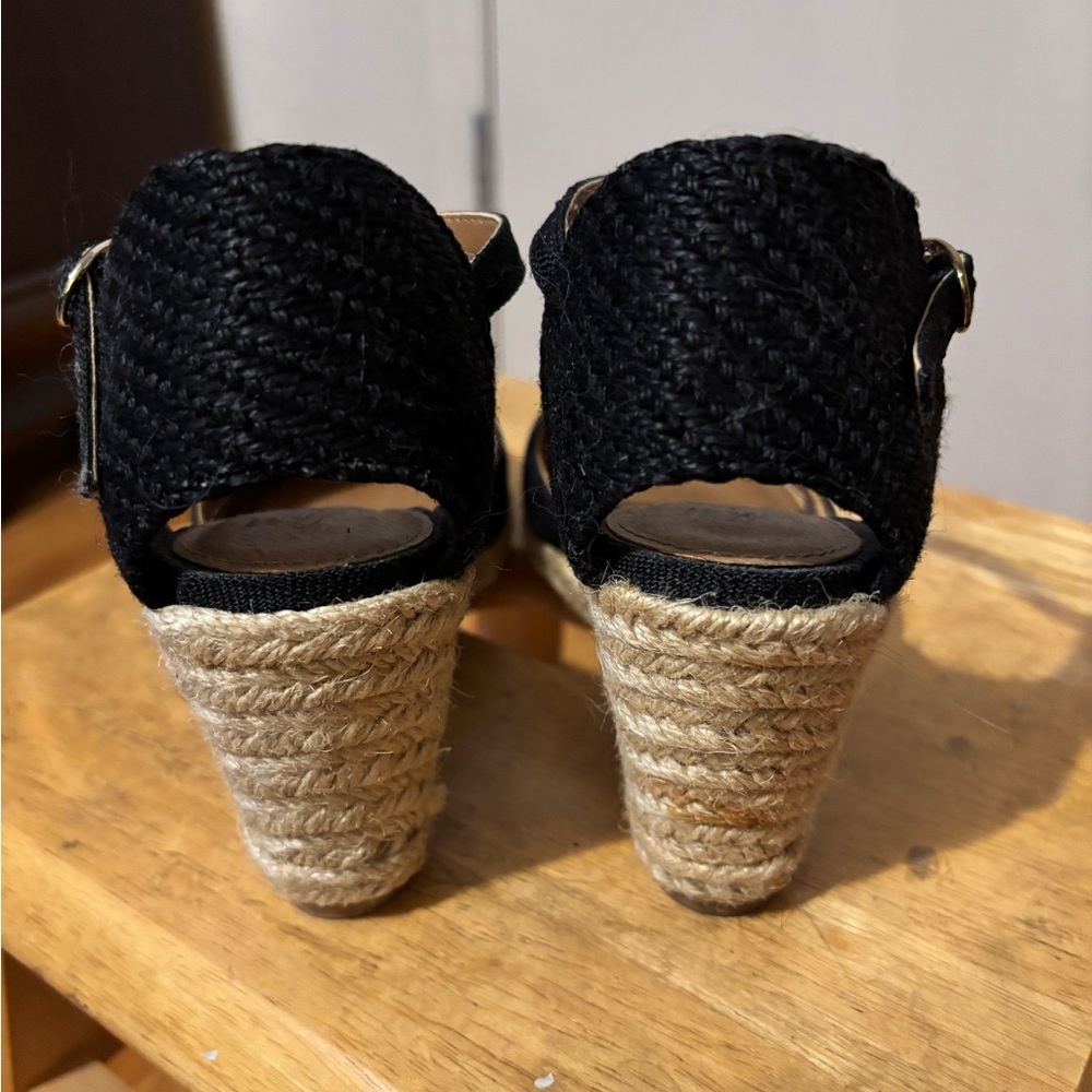 Black Wedge Espadrilles - Picture 4 of 7